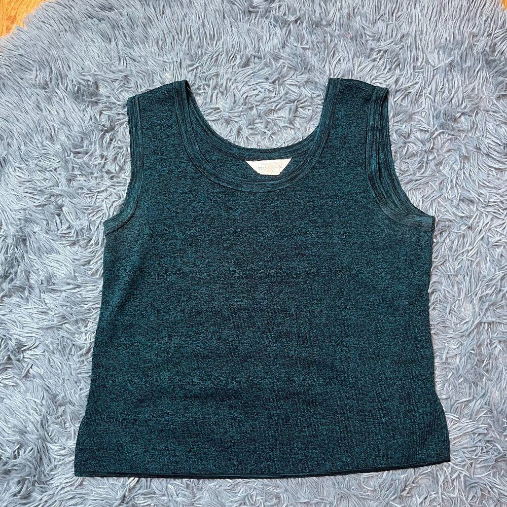 Misook Dark Teal Sleeveless Knit Top
